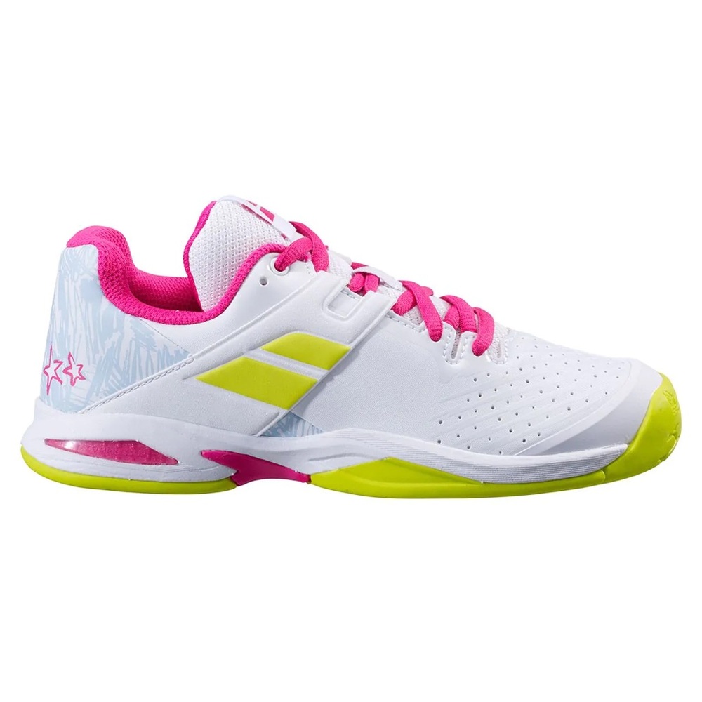 BABOLAT | Propulse AC Junior Tennis Shoes White and Pink Athletic Shoes